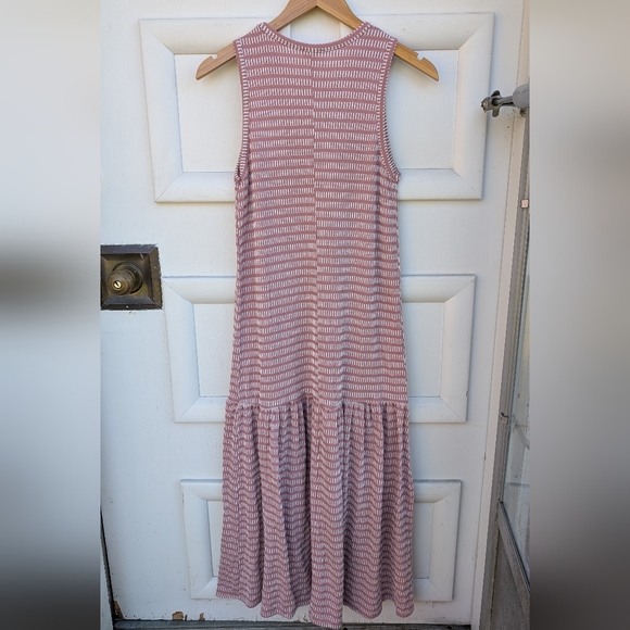 Caution To The Wind Drop Waist Pink Striped Sleeveless Maxi Dress Size Small - Picture 2 of 4